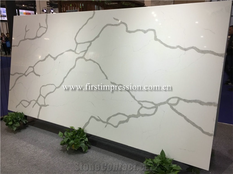 Hot Sale Calacatta White Quartz Slabs&Tiles
