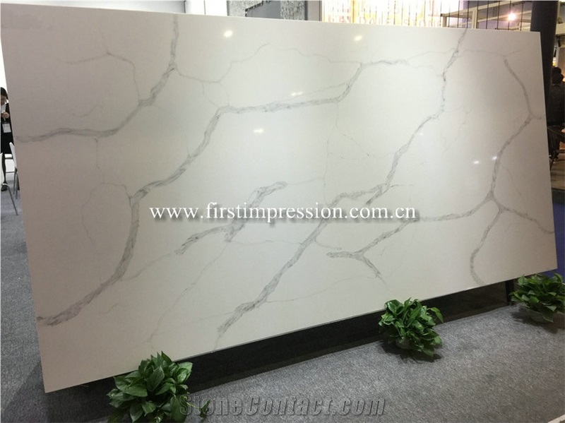 Hot Sale Calacatta White Quartz Slabs&Tiles