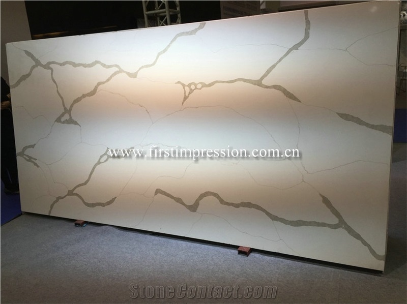 Hot Sale Calacatta White Quartz Slabs&Tiles