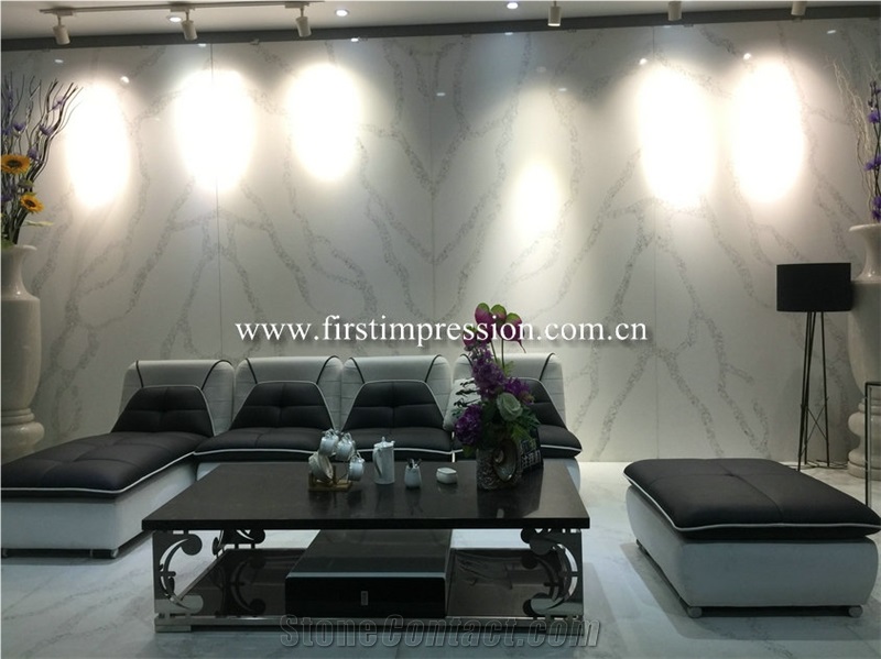 Hot Sale Calacatta White Quartz Slabs&Tiles