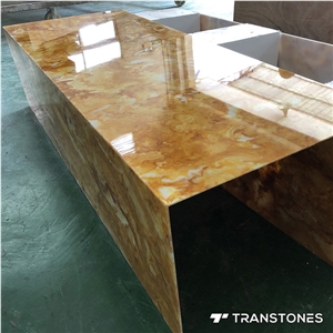 Backlit Stone Customer Designs Bar Counter