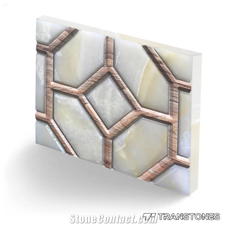 Chinese Style Wooden Vein Transparent Alabaster
