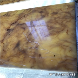 Crystallized Onyx Stone Slab Faux Alabaster Sheet