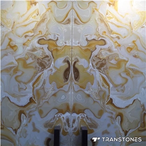 Faux Alabaster Sheet Book Match Design Wall Panel