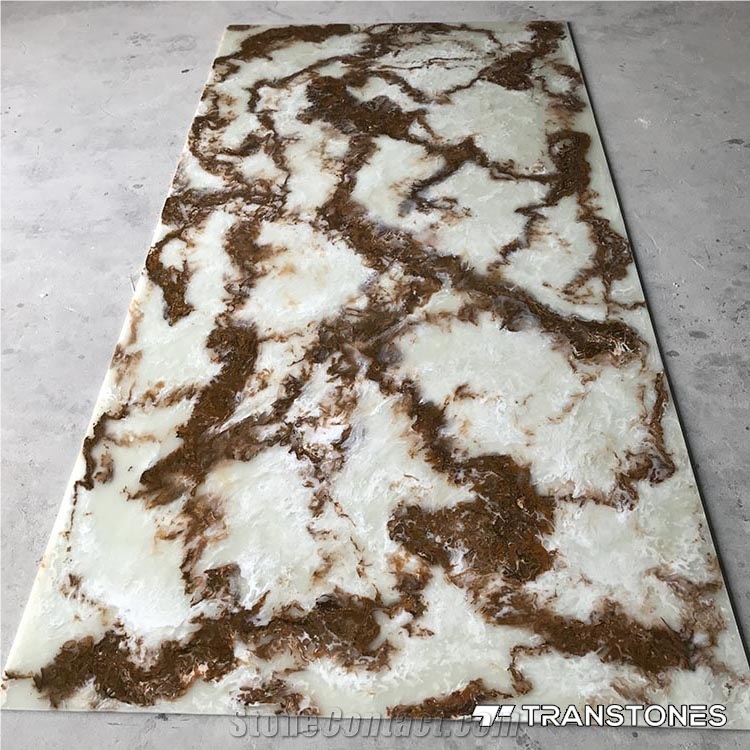 Faux Alabaster Slabs Marble for Stools