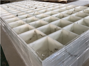 Hot Sale Translucent White Faux Alabaster Lighting Box