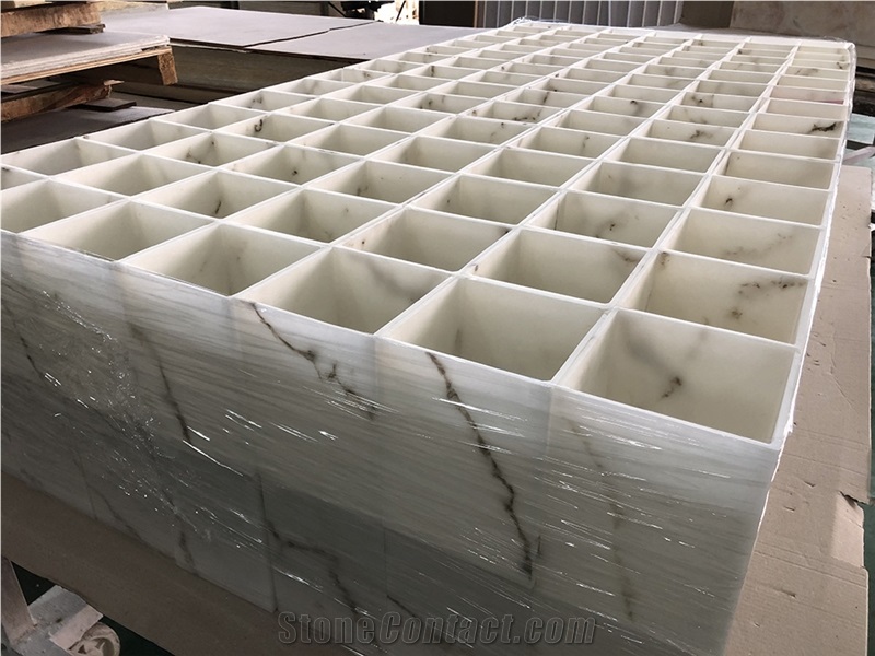 Hot Sale Translucent White Faux Alabaster Lighting Box