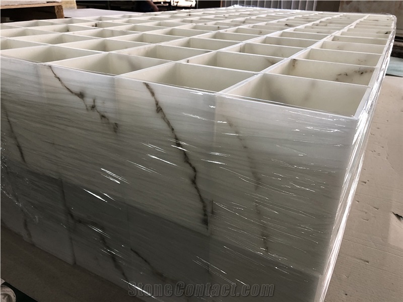 Hot Sale Translucent White Faux Alabaster Lighting Box