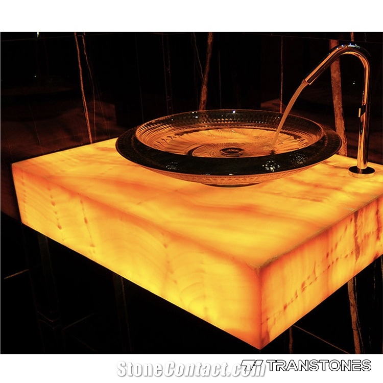 Onyx Translucent Alabaster Vanity Tops