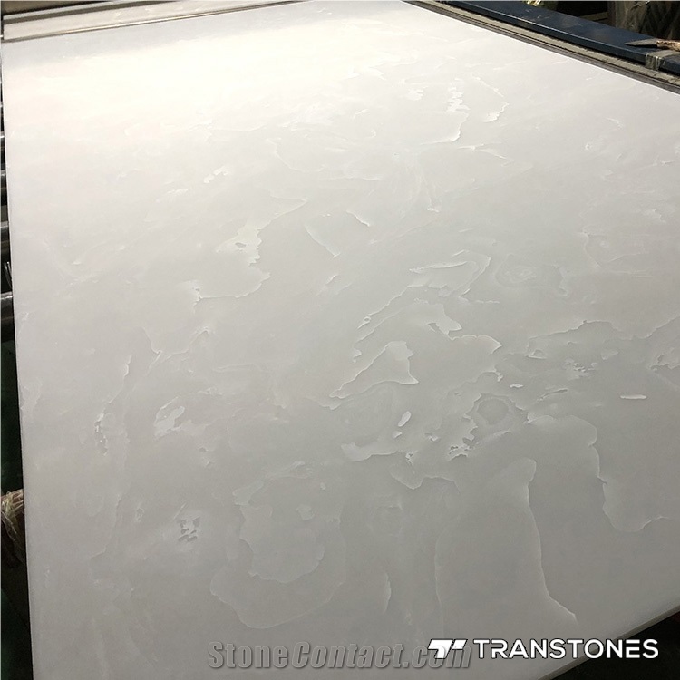 Polished Finishes Solid Surface Alabaster Slabs