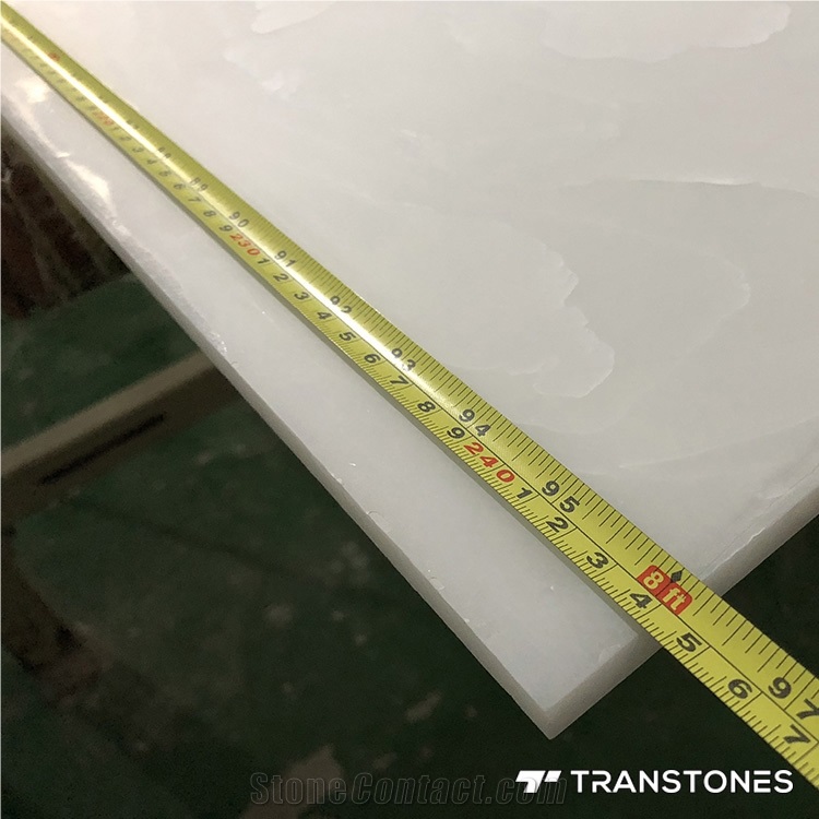 Polished Finishes Translucent Panel Faux Alabaster