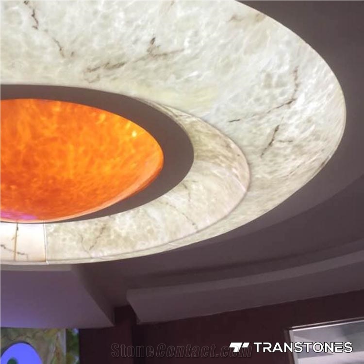 Translucent Alabaster Slabs for Interior Decors