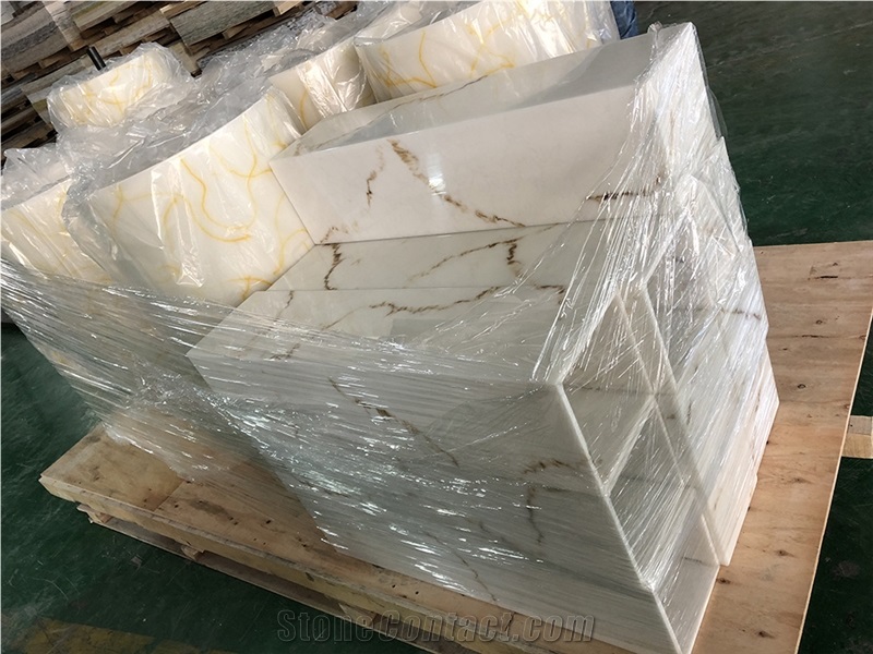 Translucent Artificial Alabaster Lamp Box
