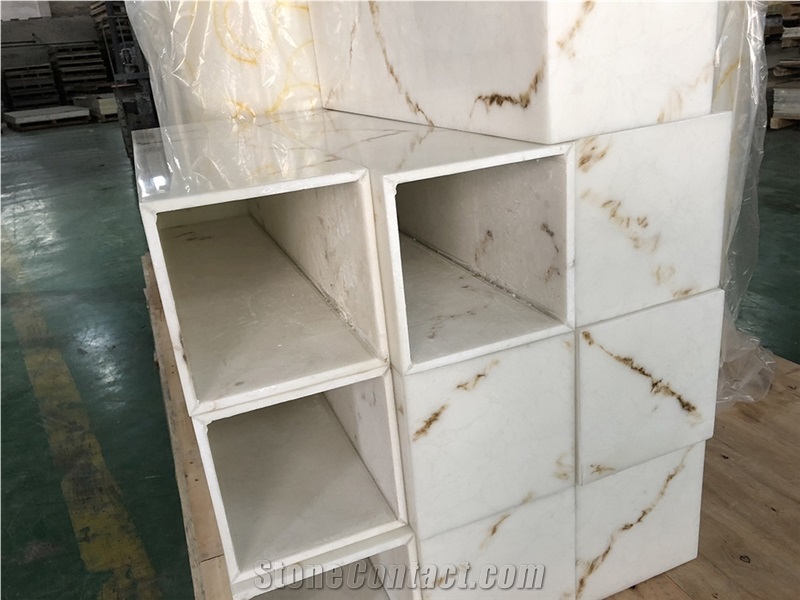 Translucent Artificial Alabaster Lamp Box