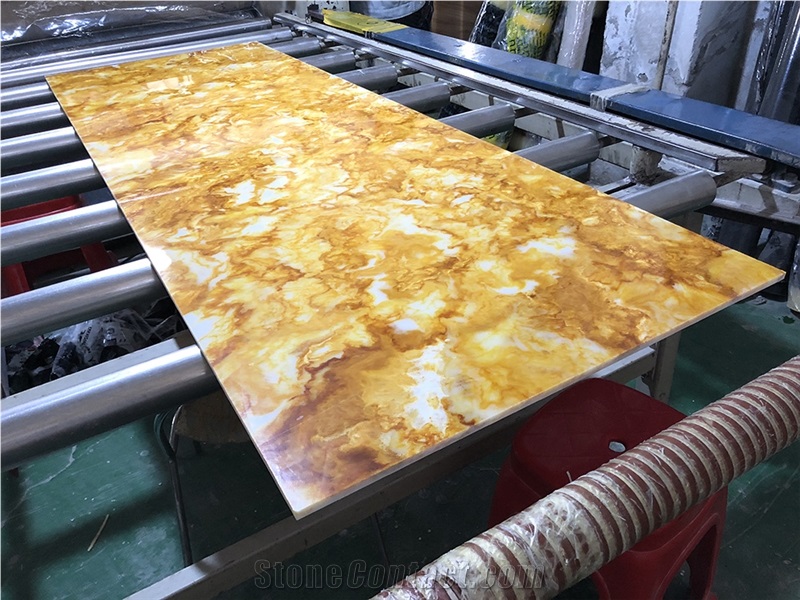 Translucent Artificial Yellow Alabaster Sheet