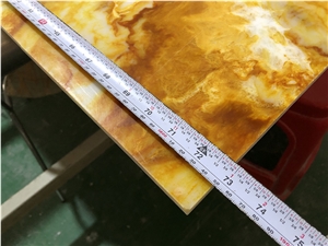 Translucent Artificial Yellow Alabaster Sheet
