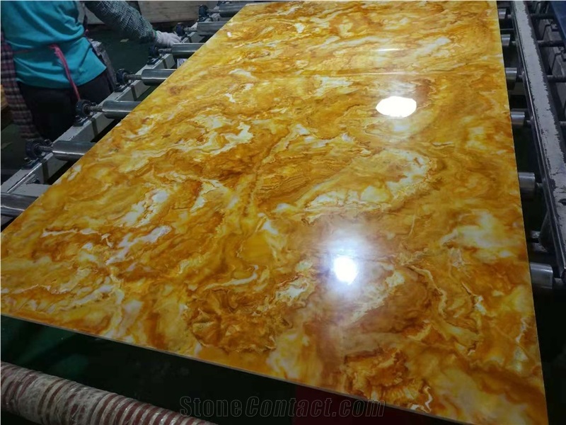 Translucent Artificial Yellow Alabaster Sheet