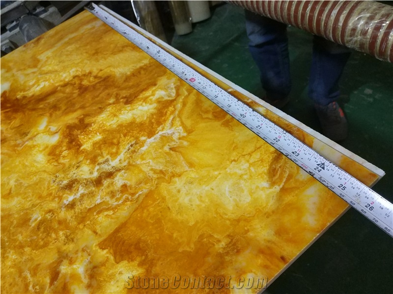 Translucent Artificial Yellow Alabaster Sheet