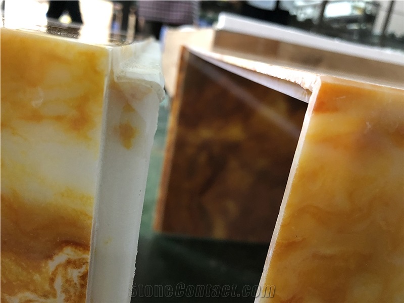 Translucent Artificial Yellow Alabaster Sheet