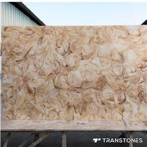 Translucent Faux Alabaster Cut to Size for Interior