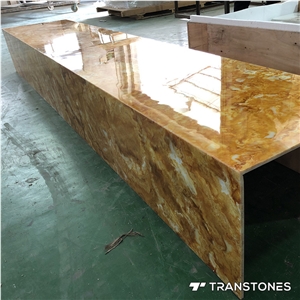 Translucent Faux Alabaster Sheet for Bar Counter