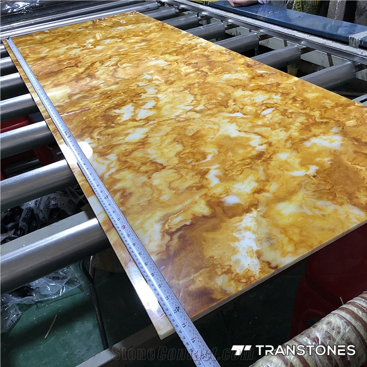 Translucent Faux Alabaster Sheet for Bar Counter