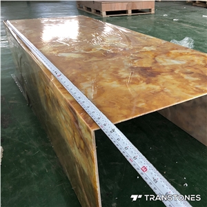 Translucent Faux Alabaster Sheet for Bar Counter