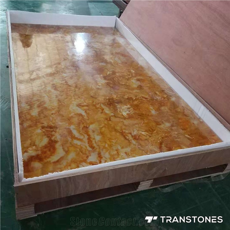 Translucent Faux Alabaster Sheet for Bar Counter