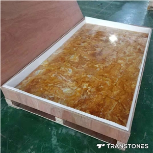Translucent Faux Alabaster Sheet for Bar Counter