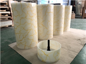 Translucent Polished Decorative Onyx Wash Basins