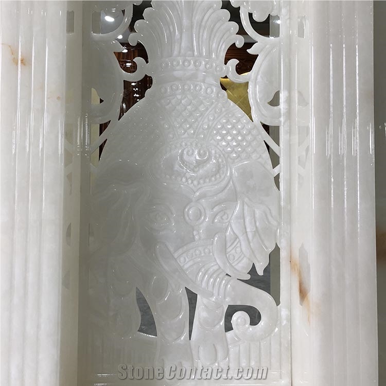 Translucent White Artificial Onyx Building Stone