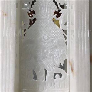 Translucent White Artificial Onyx Building Stone