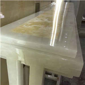Translucent White Artificial Onyx Building Stone
