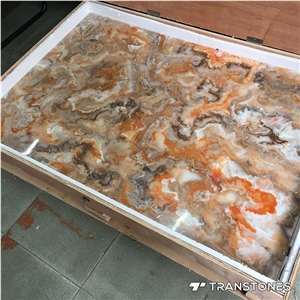 Transparent Artificial Onyx Slab Alabaster Sheet