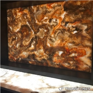 Transparent Artificial Onyx Slab Alabaster Sheet