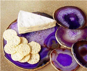 Transtones High Transparent Purple Agate Slices