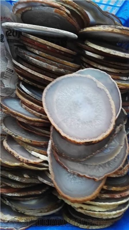 Transtones High Transparent Purple Agate Slices