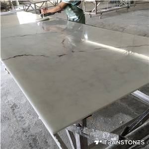 White Backlit Stone Faux Alabaster Slab for Lightingbox