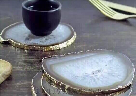 Wholesale Translucent Decorated Agate Slices