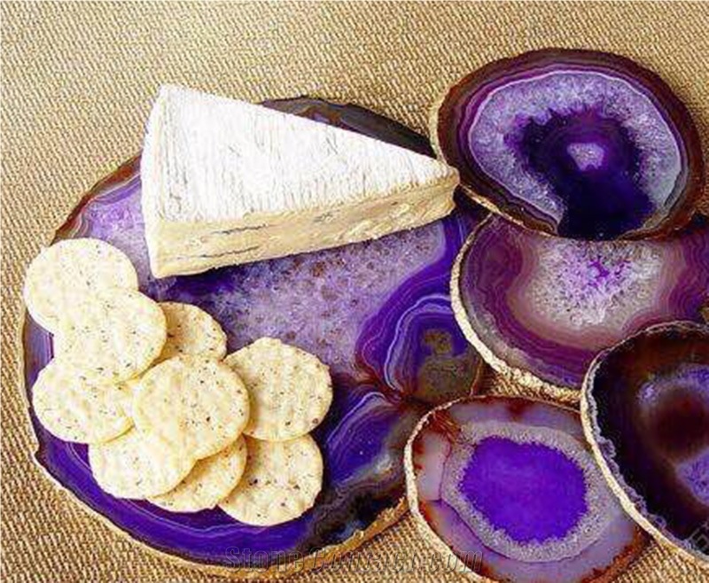 Wholesale Translucent Decorated Agate Slices