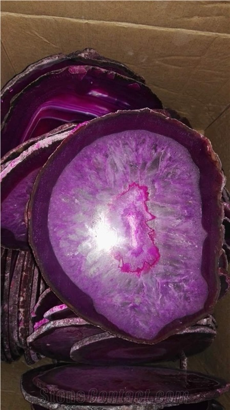 Wholesale Translucent Decorated Agate Slices