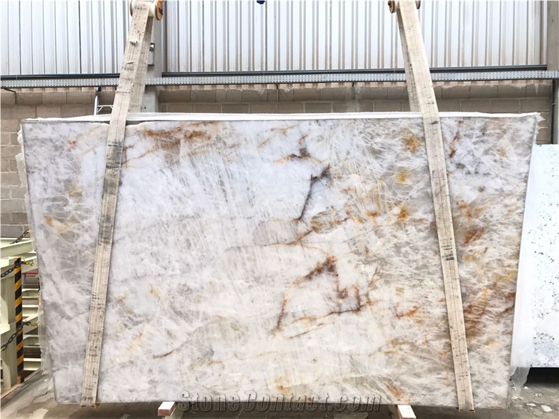 Quartzite Cristal White Slabs