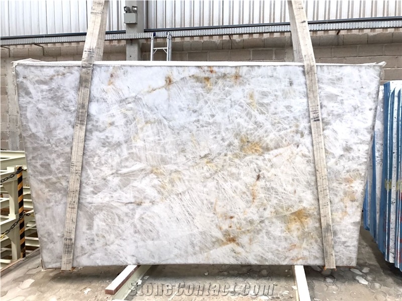 Quartzite Cristal White Slabs