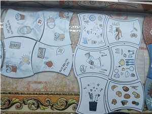 Ceramic Floor Tile,Shaped Ceramic Tile