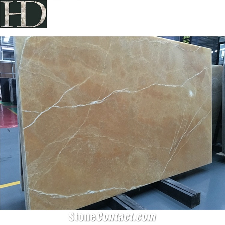 Colophony Yellow Onxy Slab Polished for Floor