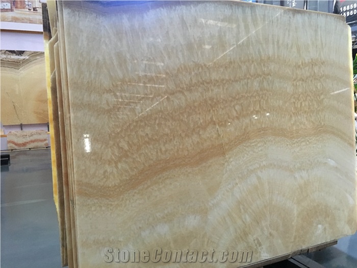 Colophony Yellow Onxy Slab Polished for Floor