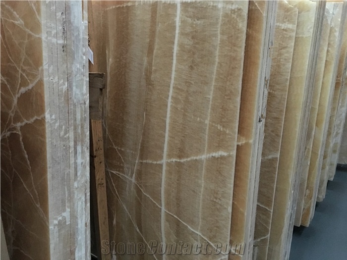 Colophony Yellow Onxy Slab Polished for Floor