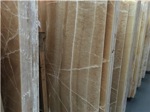 Colophony Yellow Onxy Slab Polished for Floor