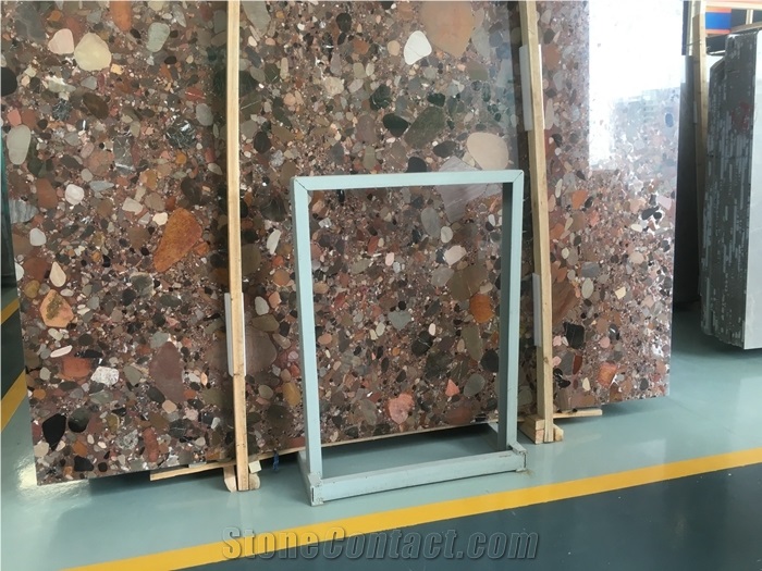Seven Colorful Pearl Marble Polished Slab and Tile
