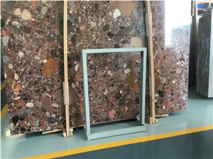 Seven Colorful Pearl Marble Polished Slab and Tile